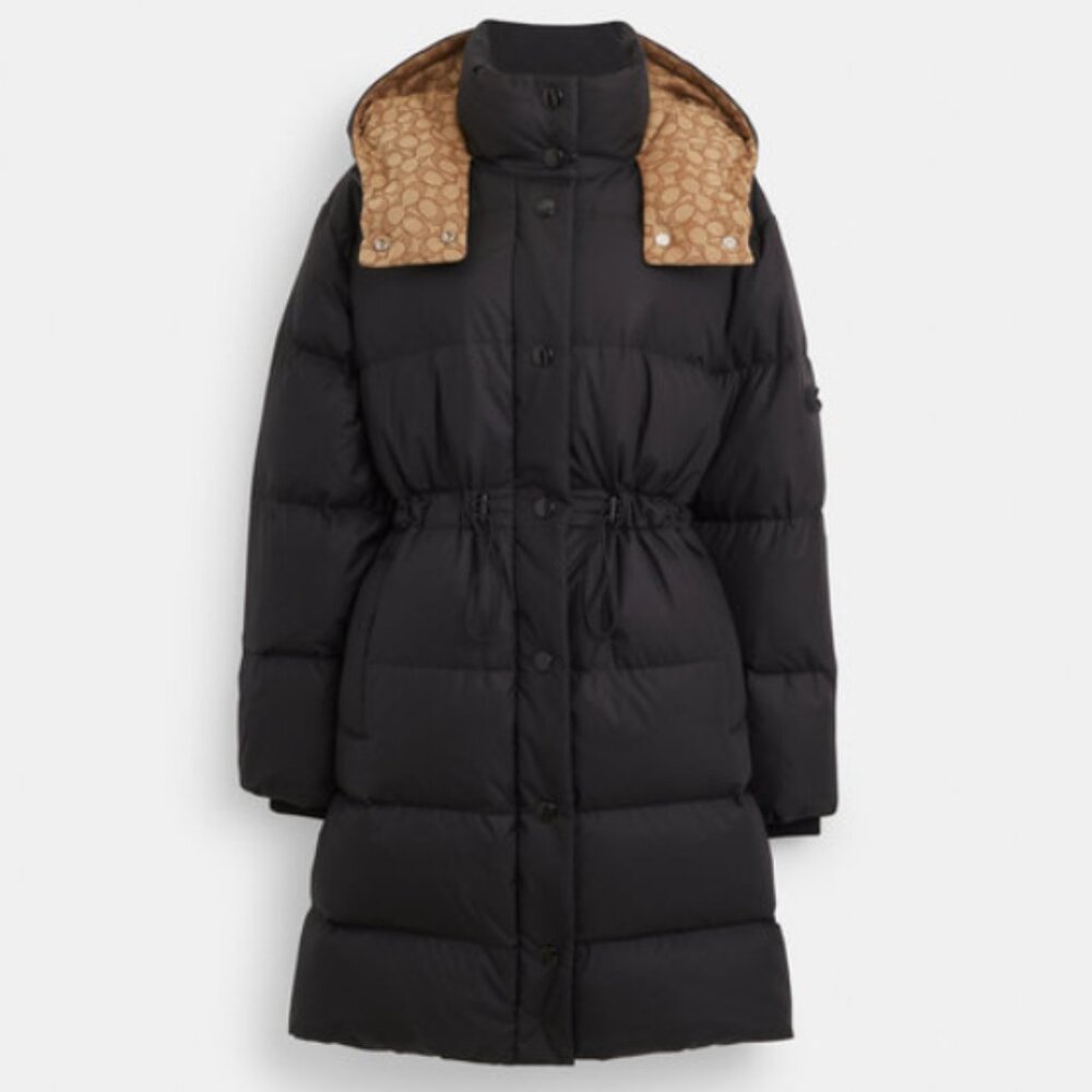 Coach™ Signature Mid Length Down Puffer Jacket